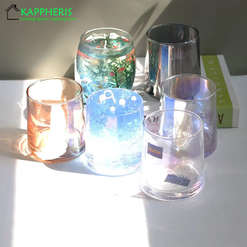 Glass Jar for Aromatherapy DIY Candle Making Kit Candle Container Wholesale Clear Color Home Decoration Volum 130g