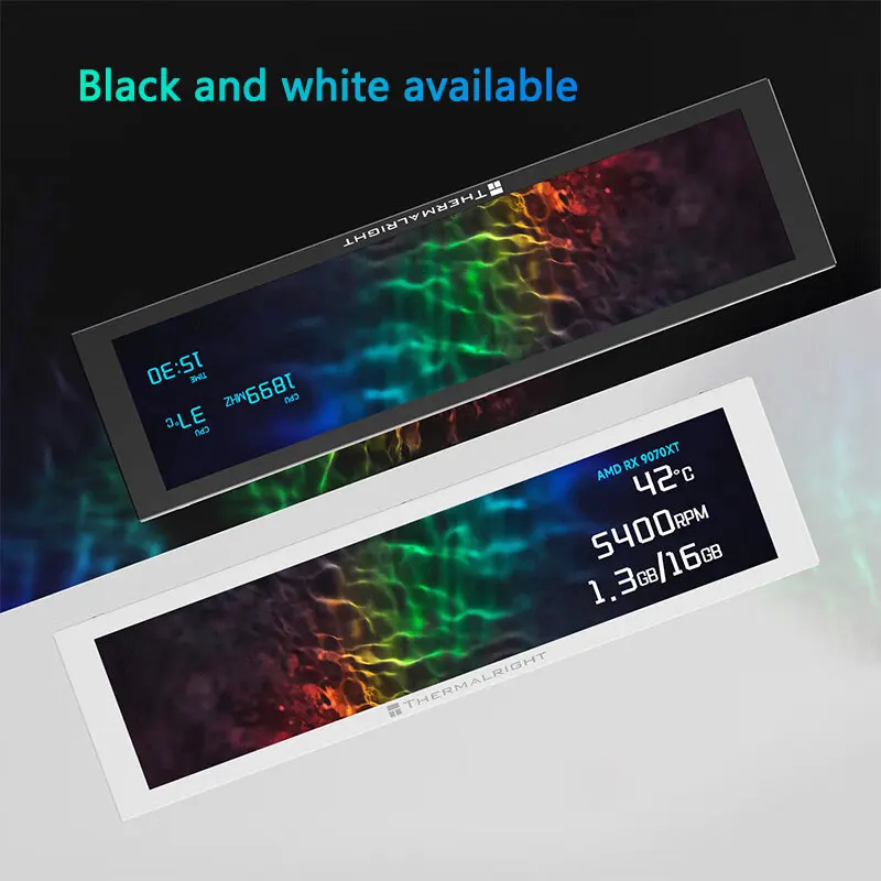 Thermalright TROFEO VISION LCD IPS LCD Display screen，9.16inches/magnetic/1920*480 resolution/USB Type-C port