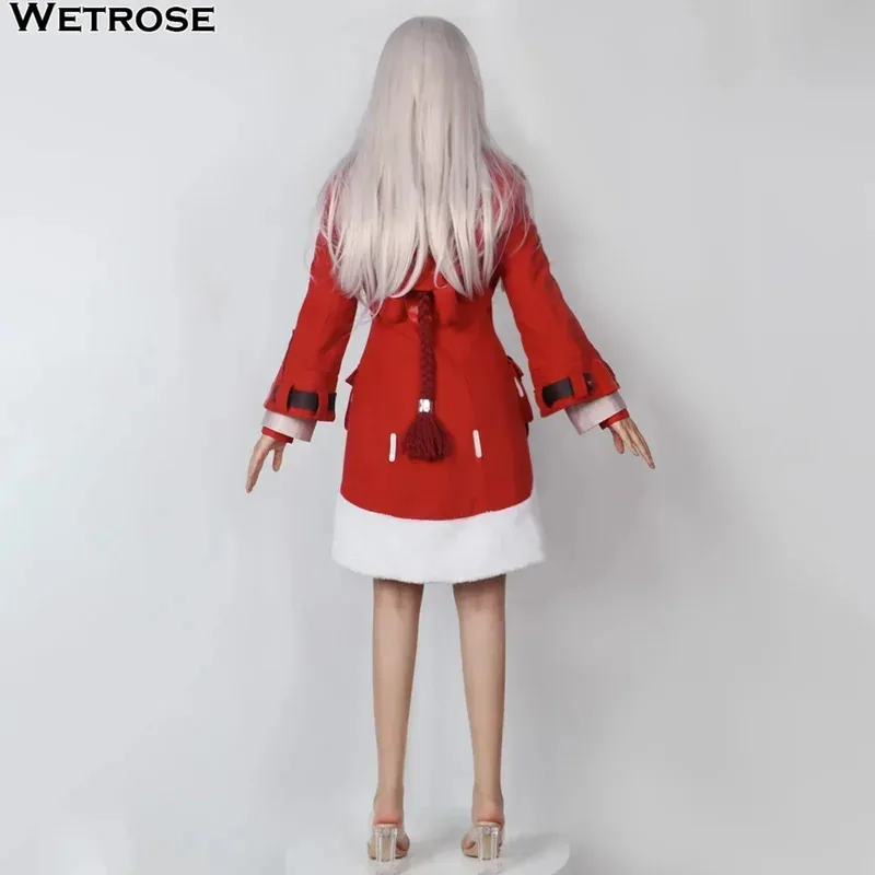 Wetrose】em estoque fantasia de cosplay clara honkai star rail clara conjunto peruca casaco anime jogo roupas de festa dia das bruxas papai noel natal