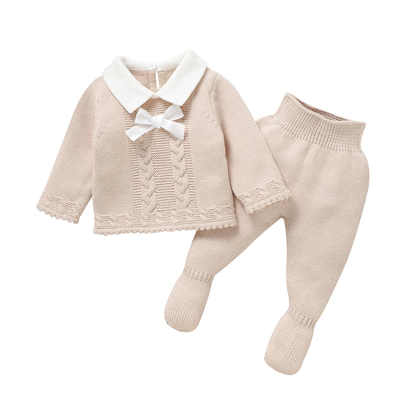 

2PCS Baby Girls Clothes Sets Fashion Camel Turtle Neck Long Sleeve Sweaters Shirts+Pants for Newborn Infant Outfit Autumn Winter