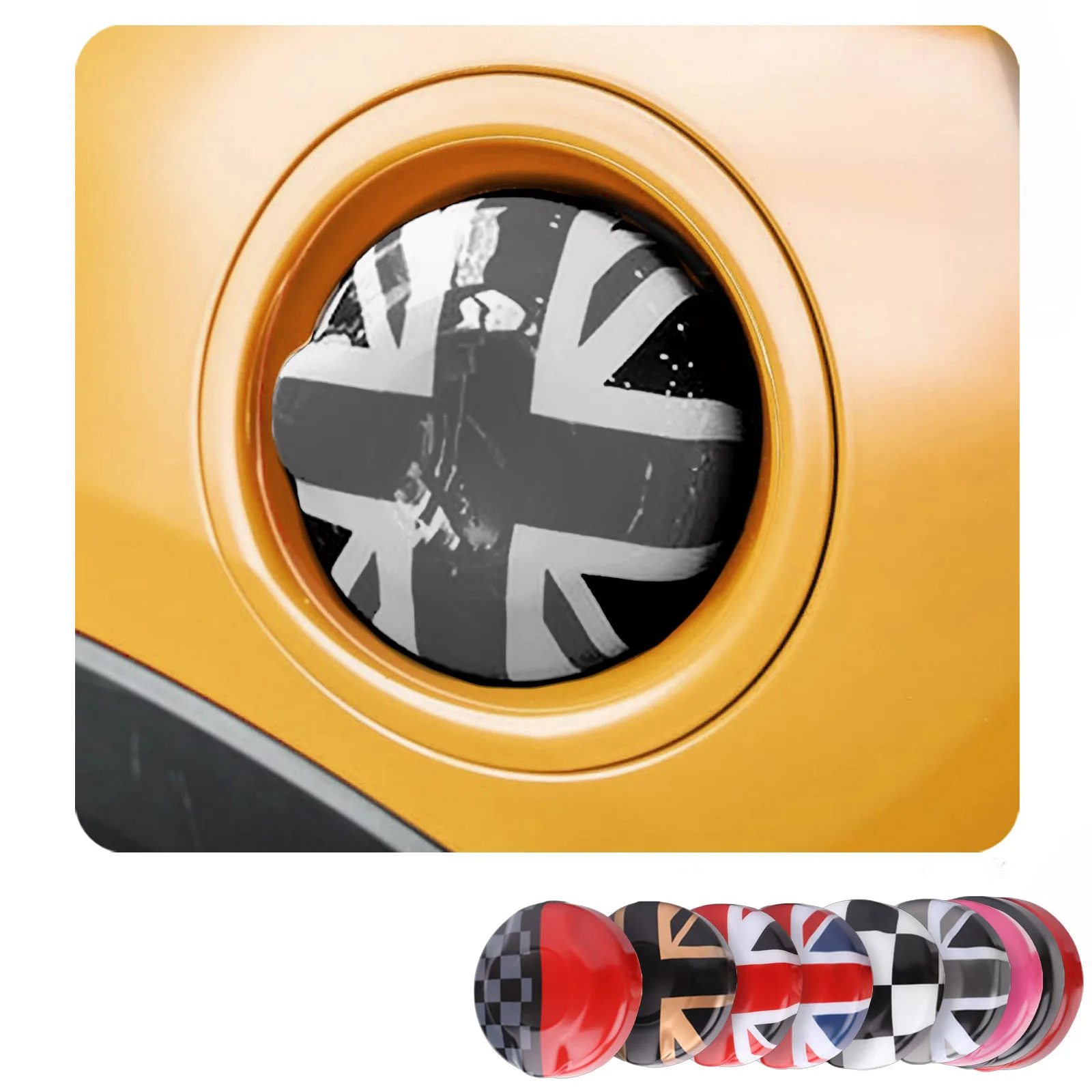 

Fuel Gas Tank Oil Cap Decorative Decal Cover Shell Glossy for mini cooper S hatch one clubman countryman r55 r56 r57 f55 f56 f57