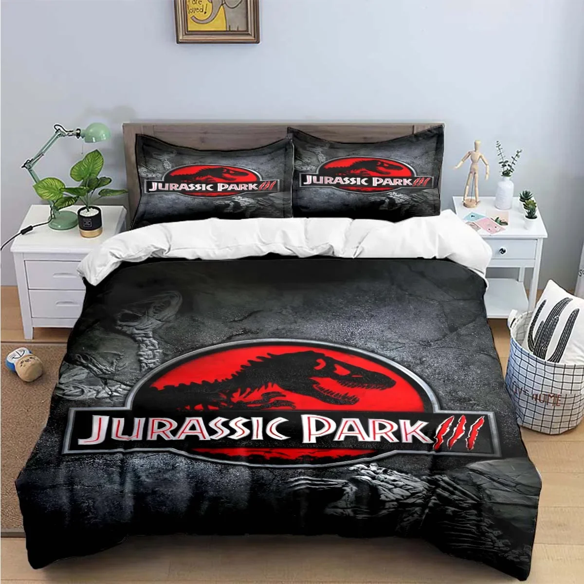 

Fashion 3D Dinosaur J-Jurassic Park Print Bedding Sets Bed Supplies Set Duvet Cover Bed Comforter Set Bedding Set Luxury Gift