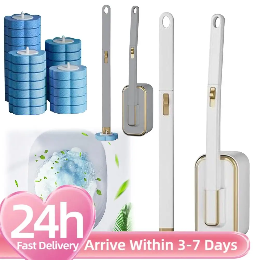 

Bathroom Toilet Bowl Cleaner Wand with 36 Refill Heads and Holder Bathroom Cleaner for Floor Drain Bathtub Mirror Sink Glass