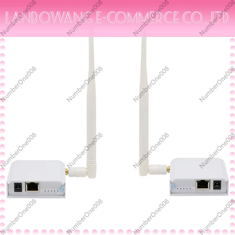 BAAY Wireless Bridge Point-To-Point Long Range Wireless Access With High-Gain Antenna, 2.4G Wifi Bridge Repeater US Plug