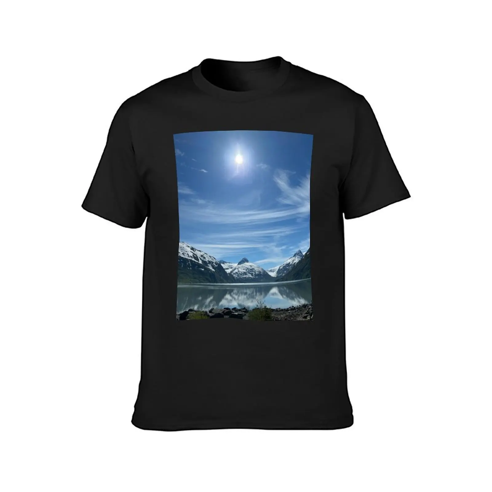 Mountain Reflection in water T-Shirt summer clothes hippie clothes animal prinfor boys summer tops mens cotton t shirts