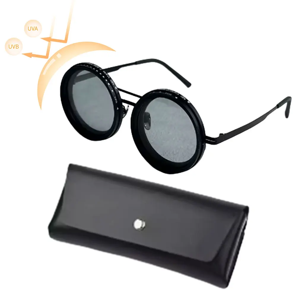 نظارات شمسية مستقطبة مستديرة قابلة للتعديل 1-9 مع عدسات مرشح ND ريترو فاسق للنساء والرجال نظارات الصيد للخارجية #1