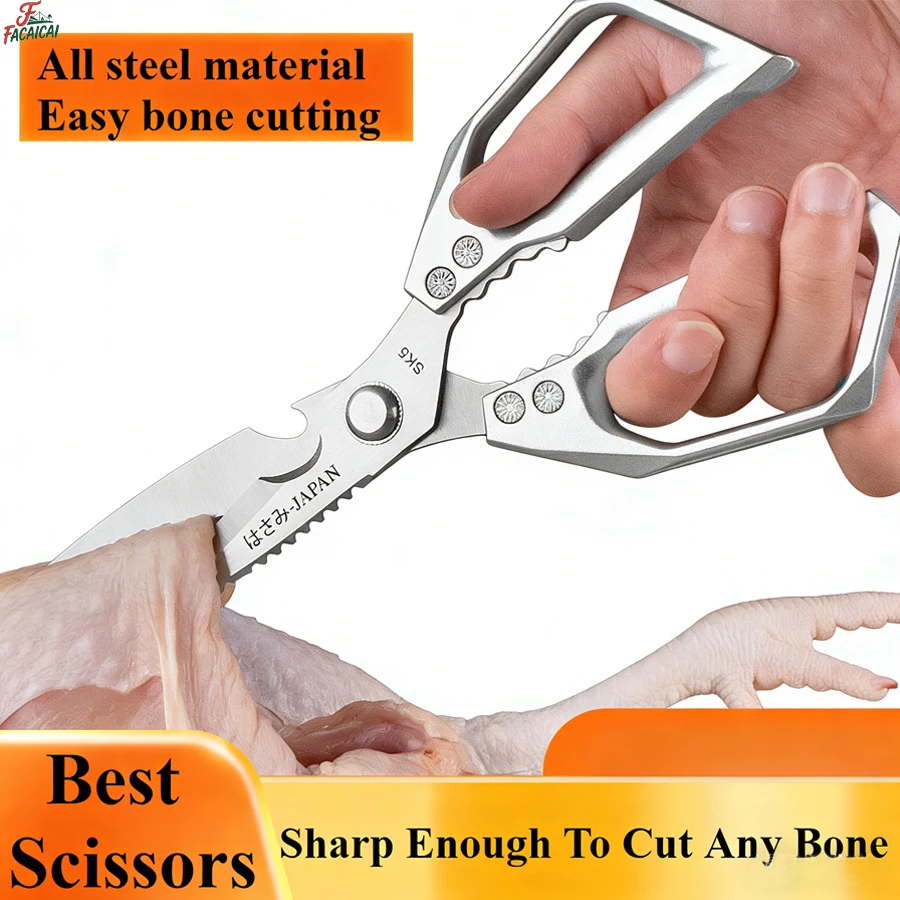 

Kitchen Scissors All Purpose - Heavy Duty Poultry Shears,Cooking Scissor for Food, Household Multifunctional Cut Meat Scissors