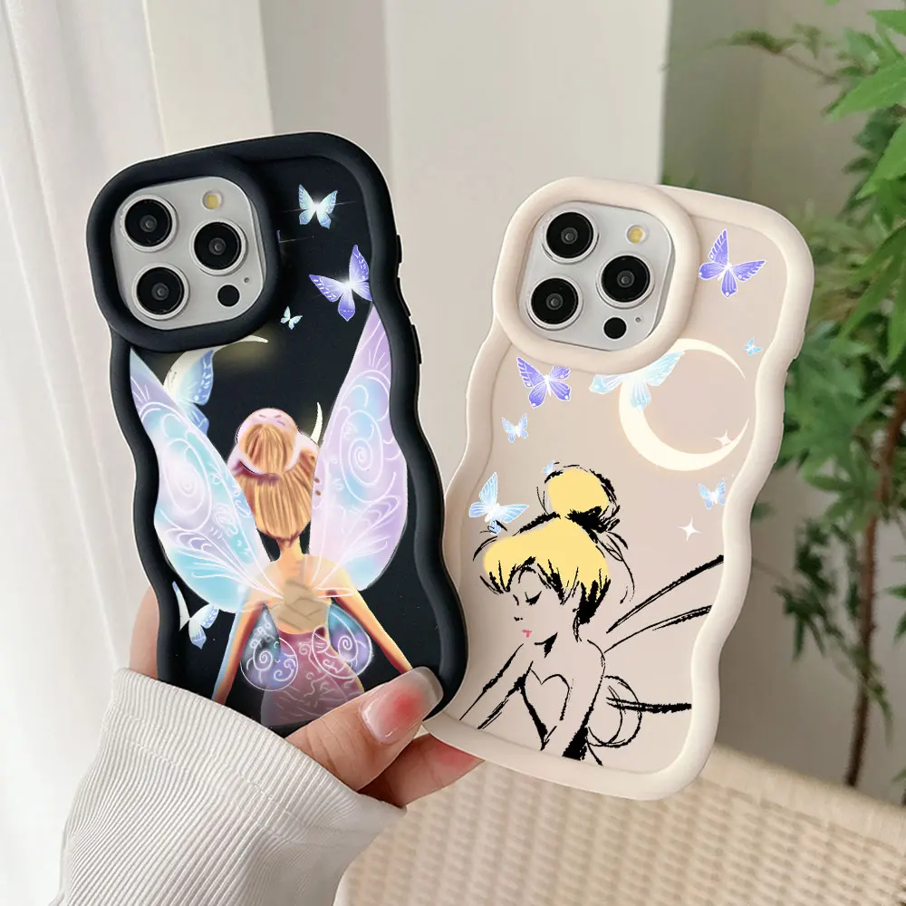 Cute Cartoon Tinkerbell Disneys Phone Case For Xiaomi Redmi Note 8 9 9S 10 10S 11 12 13 Pro Plus 4G 5G Candy Soft TPU Back Cover