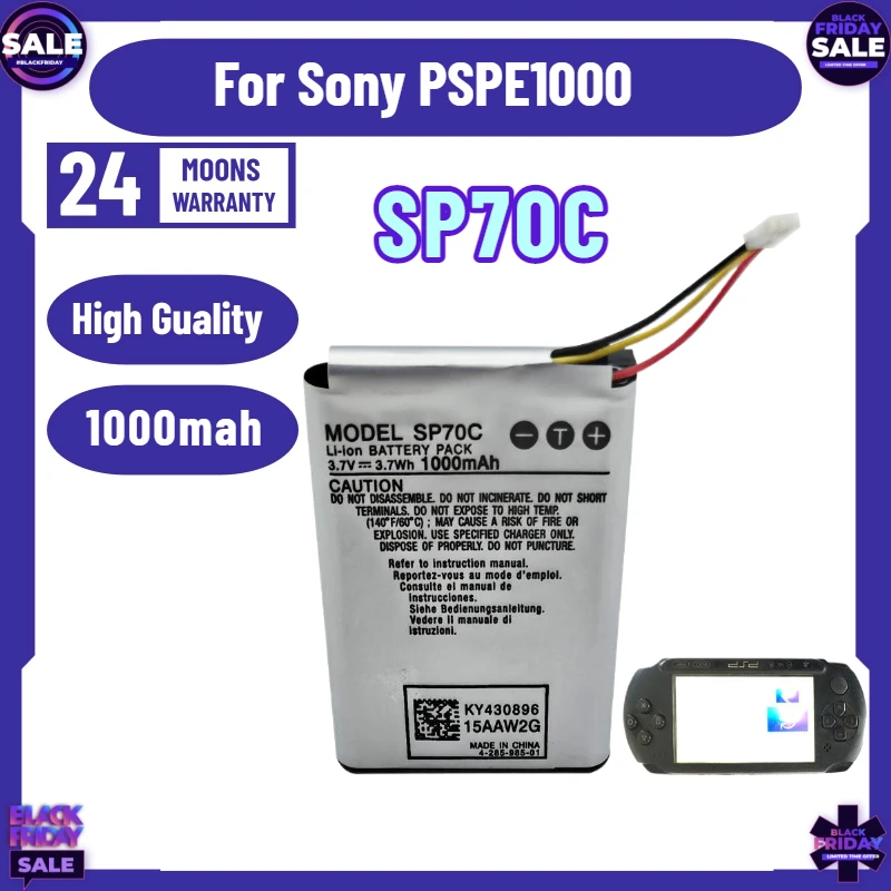 

New 1000mAh SP70C 4-285-985-01 Battery for Sony PSPE1000 PSP E1000 Wireless Headset 7.1