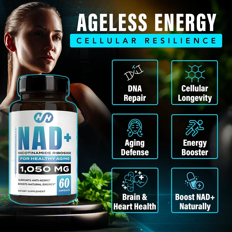 NAD Supplement Nicotinamide Nucleoside Containing Trans Resveratrol and TMG, Supports Cellular Health,energy, and Healthy Aging