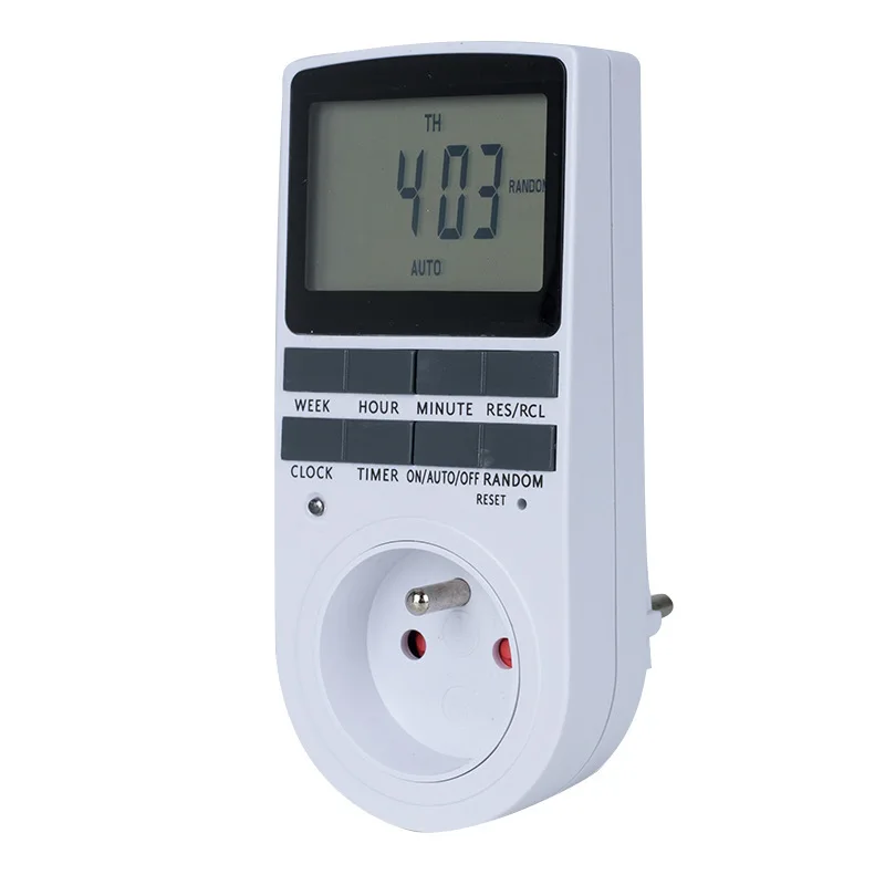 Electronic Digital Timer Switch EU Programmable Electronic Timing Socket EU Plug Outlet Kitchen Appliance Time Control Day/Hour