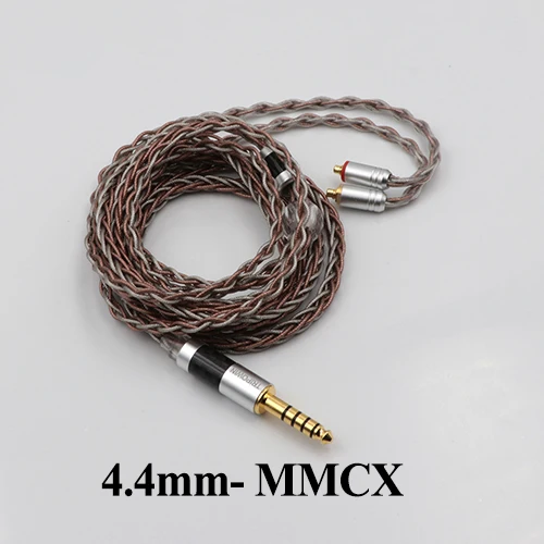 Tripowin C8 oortelefoon vervangende kabel IEM upgradekabel zilver koperfolie gemengd gevlochten klatergoud zilveren draad klatergoud koperdraad