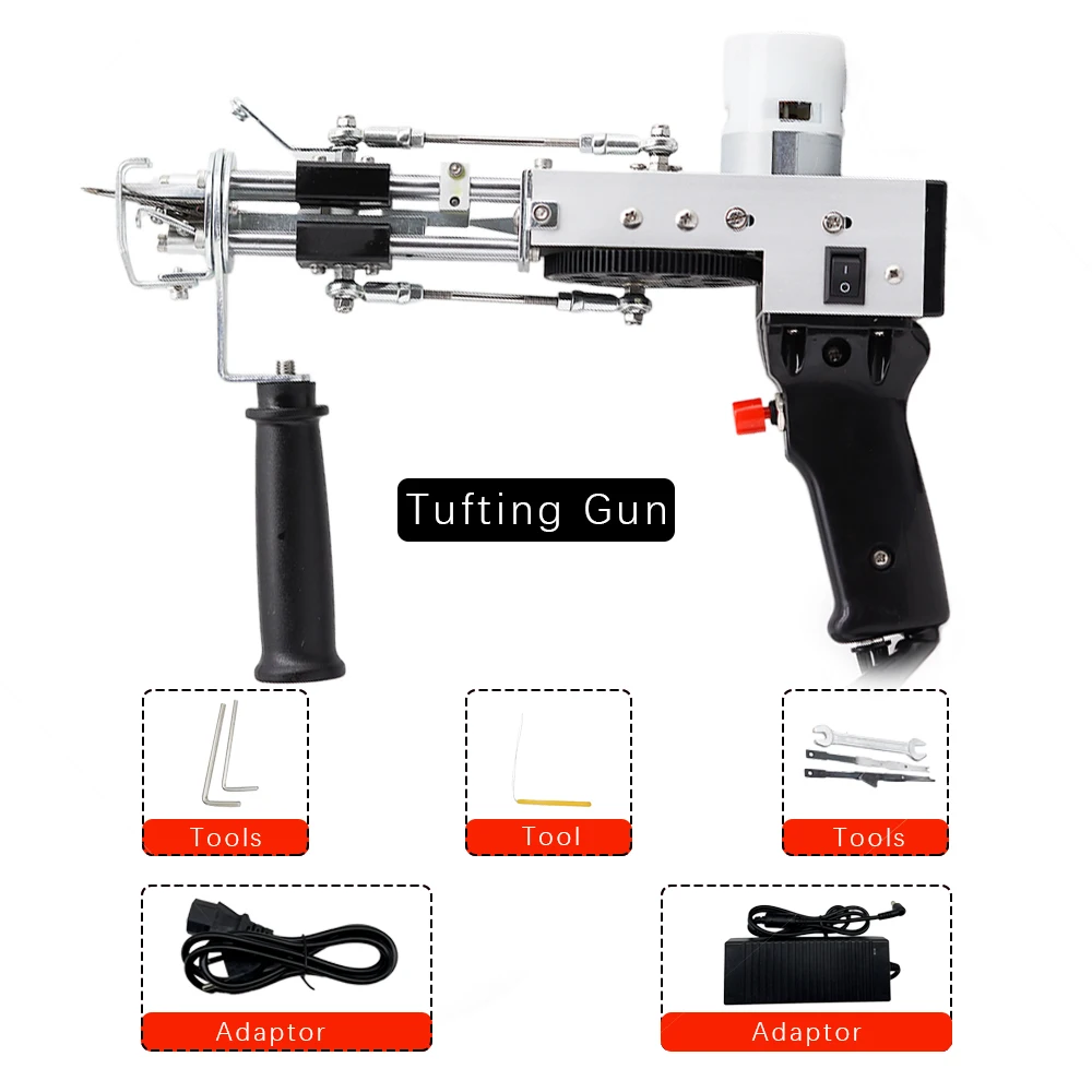 MFLY Vlechtmachines 2-in-1 Tufting Gun Kits Gesneden Stapel Tufting Handheld Breien Tapijt Pistool met Tufting Machine Tools