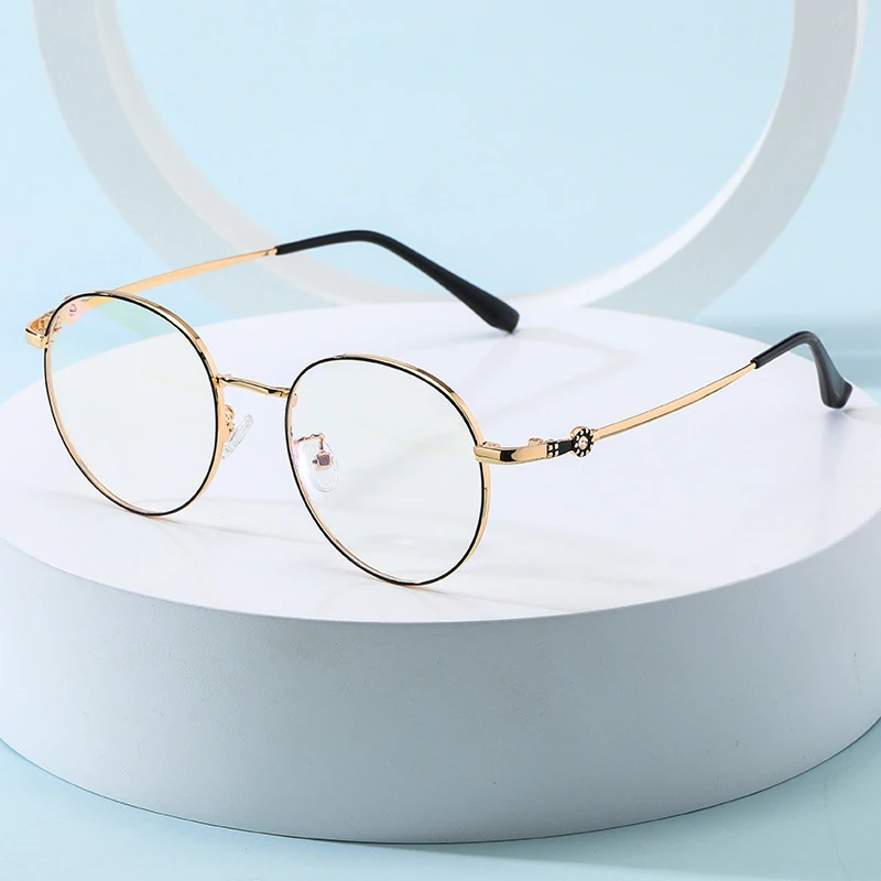 

Eyeglasses Frame Round Glasses Optical Frame Full Rim Alloy Eyewear for Men and Women Prescription Eye Glasses Spectacles