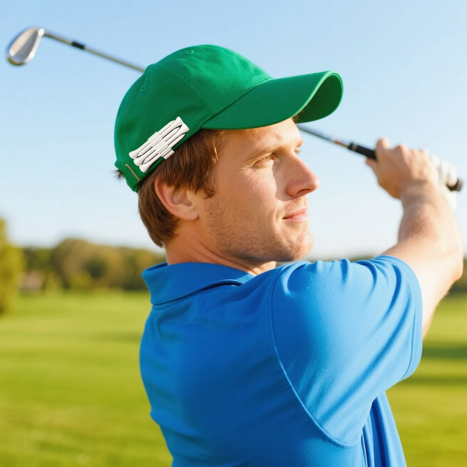 مشبك القبعة حامل مقعد الغولف يناسب القبعات الحواف أقنعة يحمل 5 مقاعد الغولف للوصول السريع المحمولة جولف المحملة كليب إكسسوارات الغولف #3