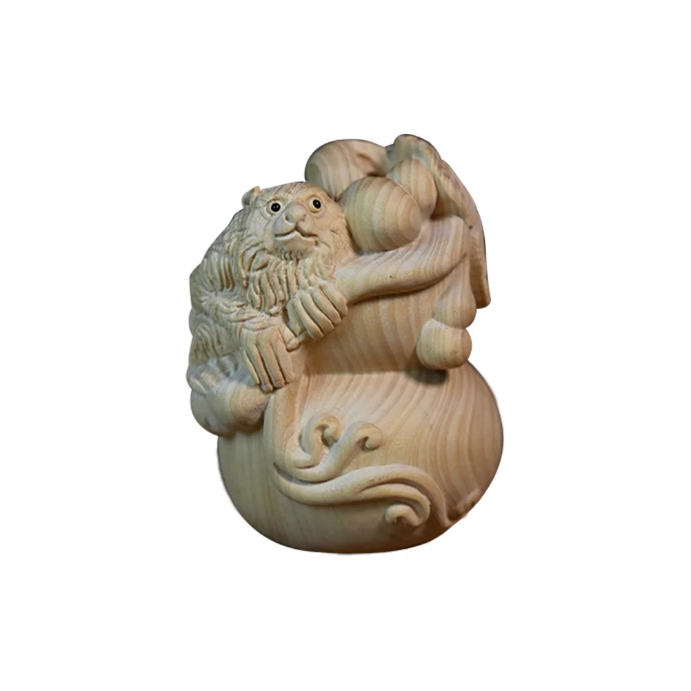 

Carved Ornament Wenwan Handle Home Calabsh Adornment Decorations Desktop Office