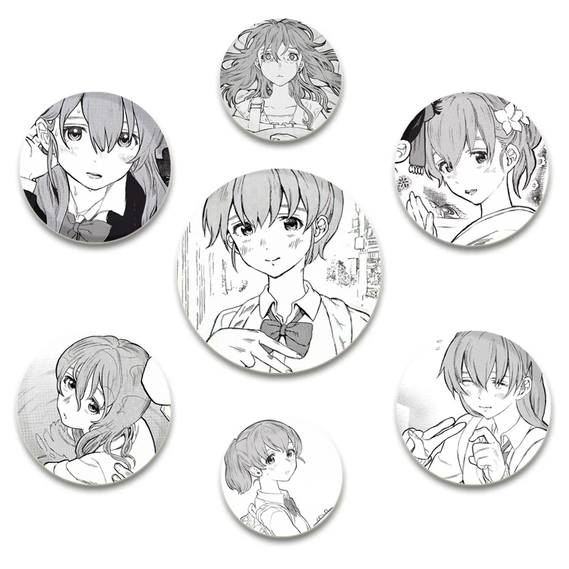 

Anime A Silent Voice Badge Round Soft Button Pin Cute Creative Character Brooch for Backpack Clothes Decoration Fashion Gifts