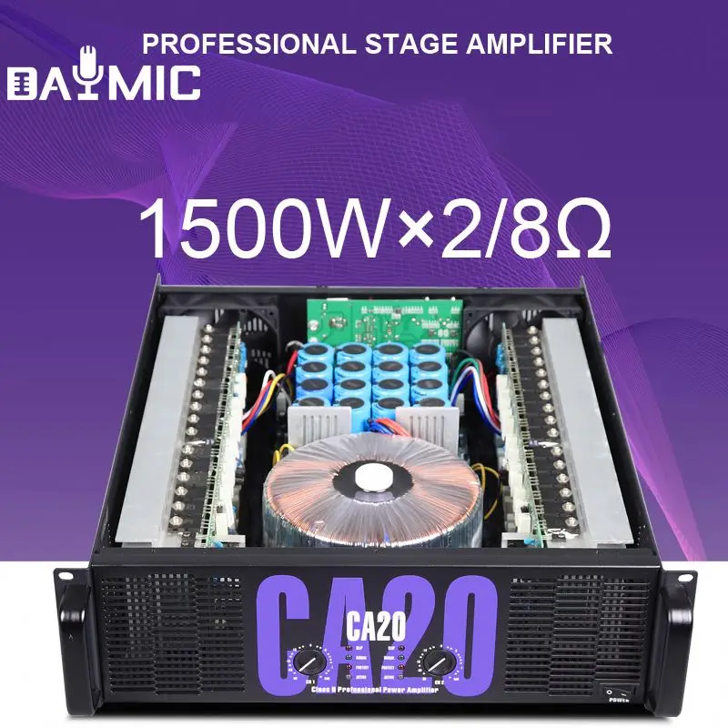 AOSHEN 2 Channel 1350w Professional C20 Power Amplifier for Stage Performance Concert