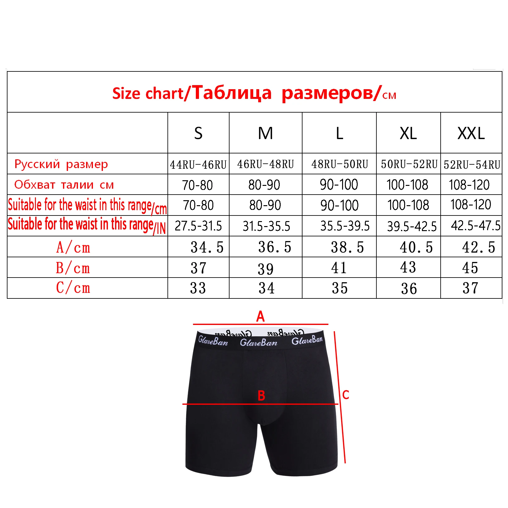 5pcs Set Mid-Long Black Boxer Shorts Men Underwear Breathable Male Underpants for Men Homme Boxershorts Slips Soft Panties 2024