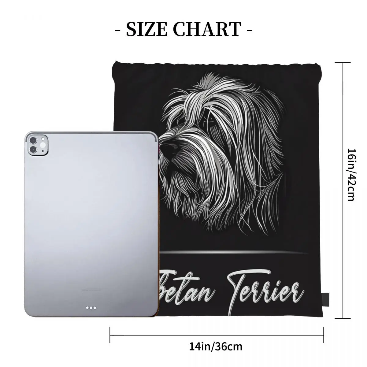 AdtostiInfan Terrier-Sac à dos portable de proximité, sacs à ficelle de proximité, sac de rangement de poche, sacs à livres pour étudiants en voyage