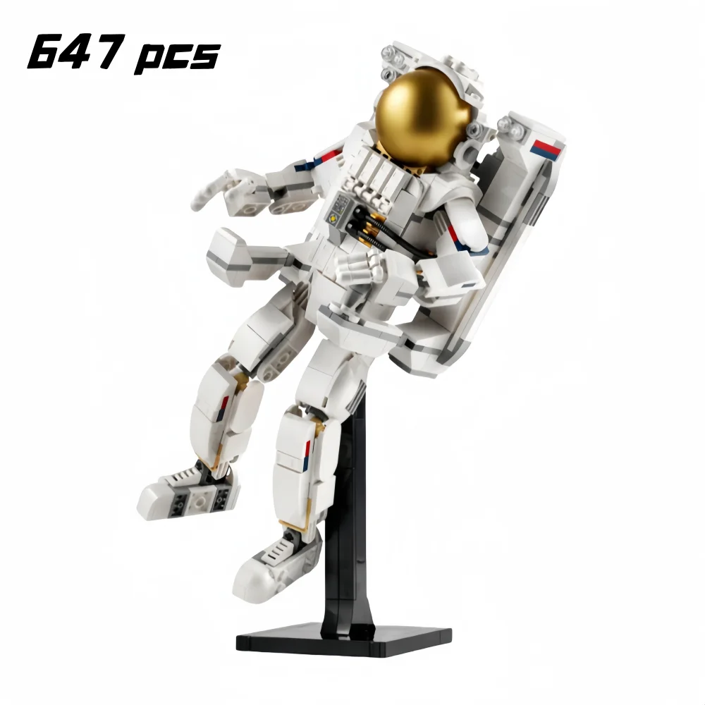 647Pcs Space Astronaut Creator 3In1 Model Moc Brick 31152 Building Blocks Home Decoration Set Kids Toys Christmas Gifts for Boys