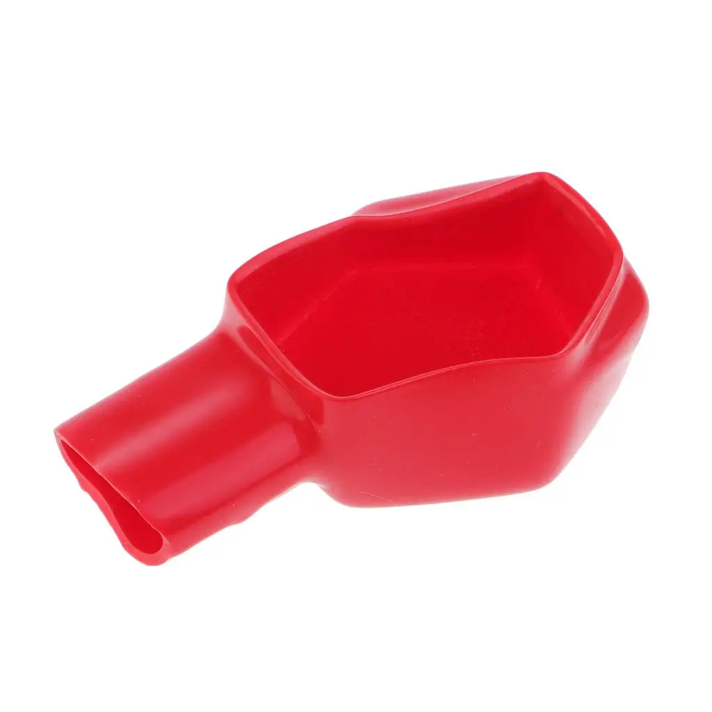 Battery Terminal Cover Insulation Sleeve PVC Protector Dustproof Red Black Clamp Protection for Car Electronics Communication