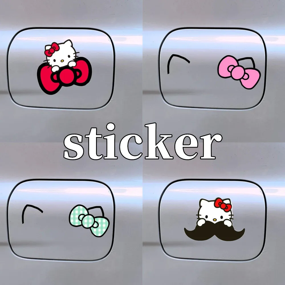 Caja de Almacenamiento para Vasos de Coche con Adhesivos Kawaii de Hello Kitty, Decoración de Habitación Creativa para Novias, Regalo de Cumpleaños