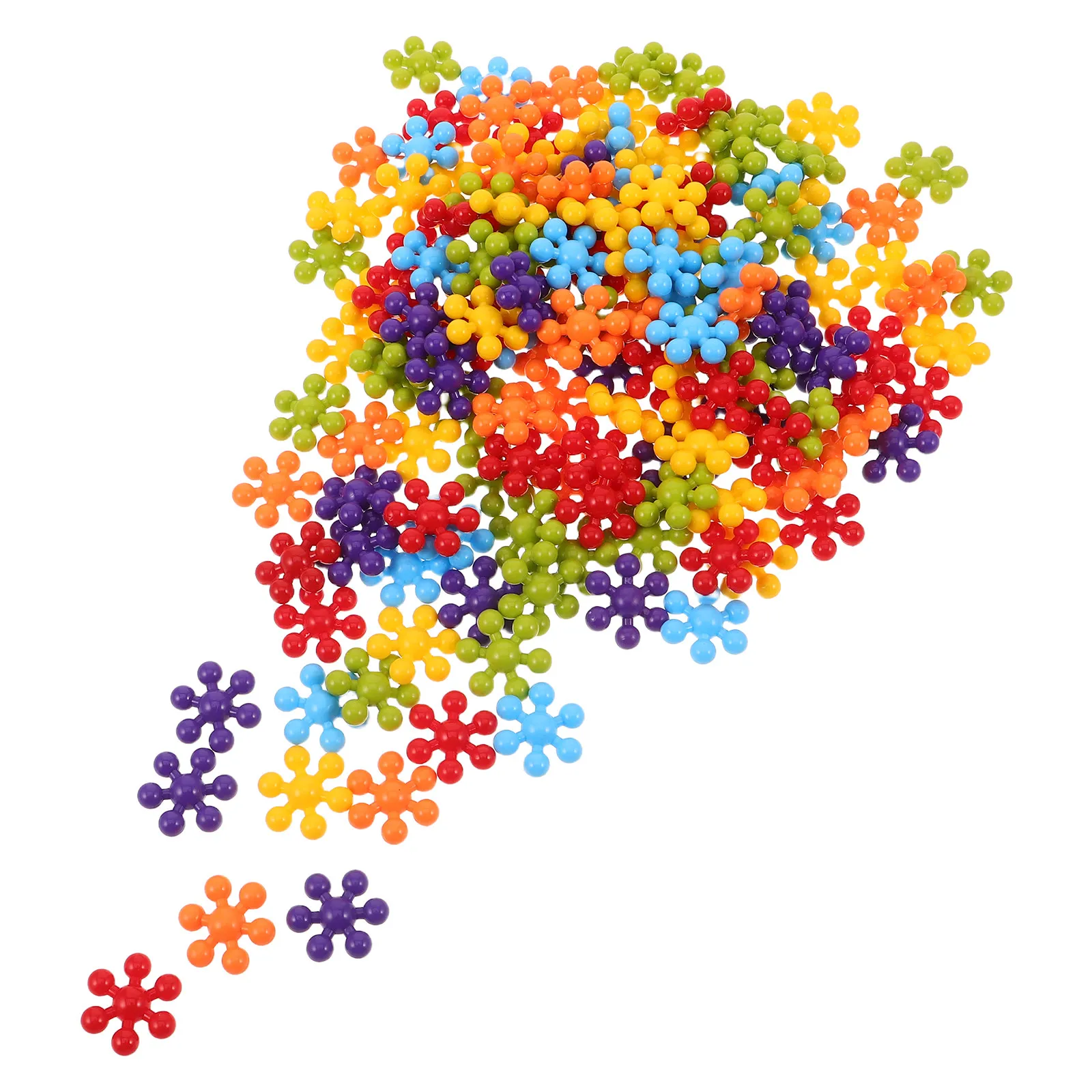 

150Pcs Early Learning Stem Interlocking Blocks Creative Snowflake Discs Preschool Kindergarten Educational Classroom Building