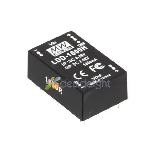 

10pcs Meanwell LDD-1000H DC Constant Current Step-Down LED Driver input:DC 9-56V,output:DC 2-52V