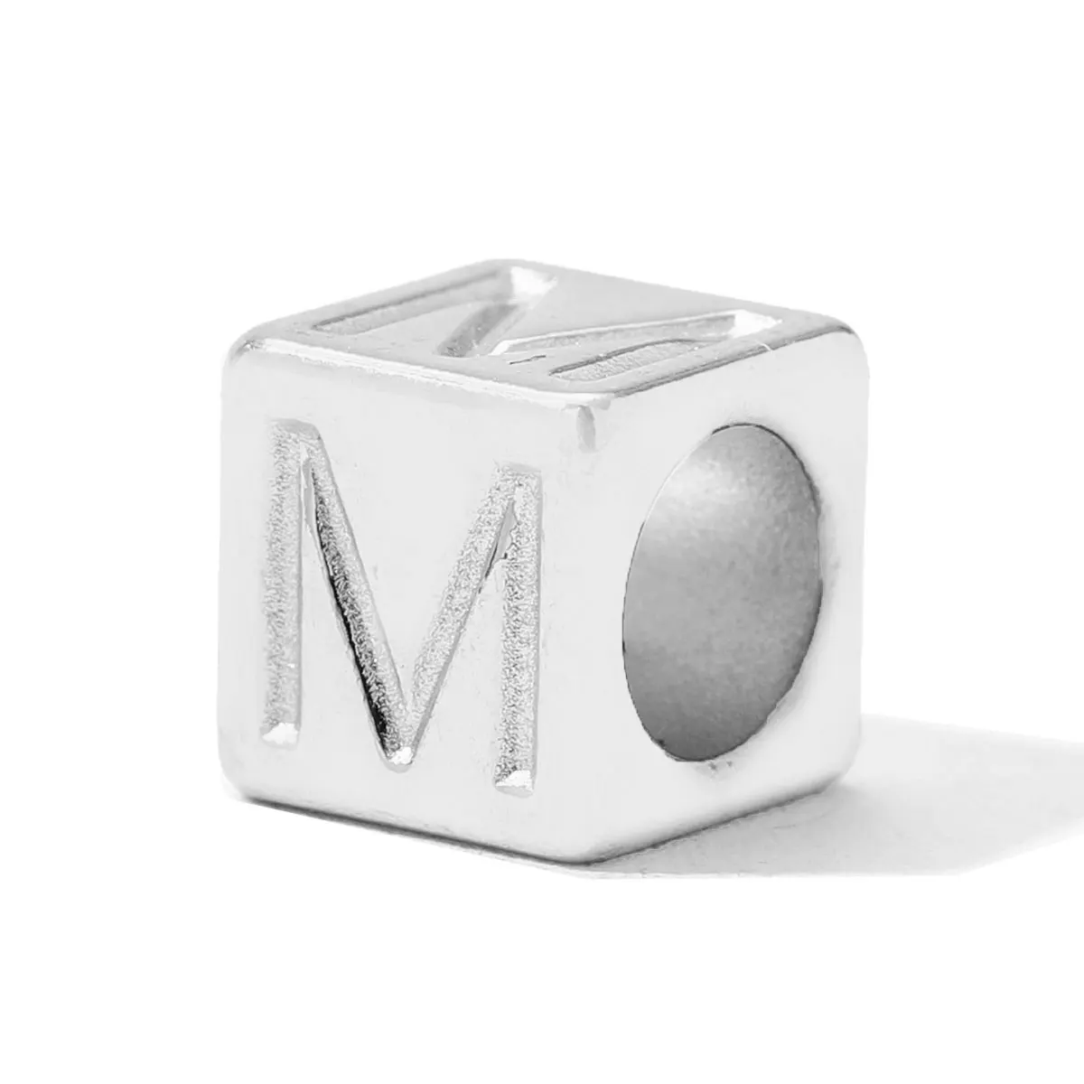 10 قطعة/الوحدة مربع الأبجدية الخرز الفولاذ المقاوم للصدأ كابيتال الحفرة الكبيرة حبة DIY بها بنفسك صنع المجوهرات القلائد القرط الإكسسوار 7*7 مللي متر