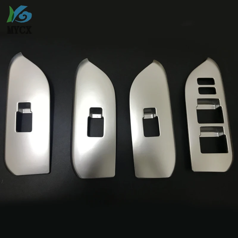 

Аксессуары для Toyota Land Cruiser 150 Prado LC150 FJ150 2010-2018, матовая, серебристая, крышка переключателя оконного стекла, хромированный автомобильный Стайлинг