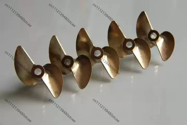 RC Electric Catamaran Copper Two-Blade Propeller Front Rear Screw Prop 4mm Shaft Hole 36/37/38mm Diameter Boat Mod Parts