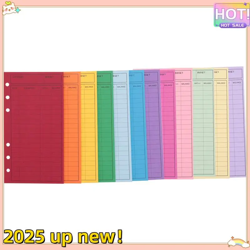 L47anew!-12 예산 봉투, 카드 현금 봉투 시스템, 비용 절감, 다양한 색상, 세로 레이아웃 및 천공