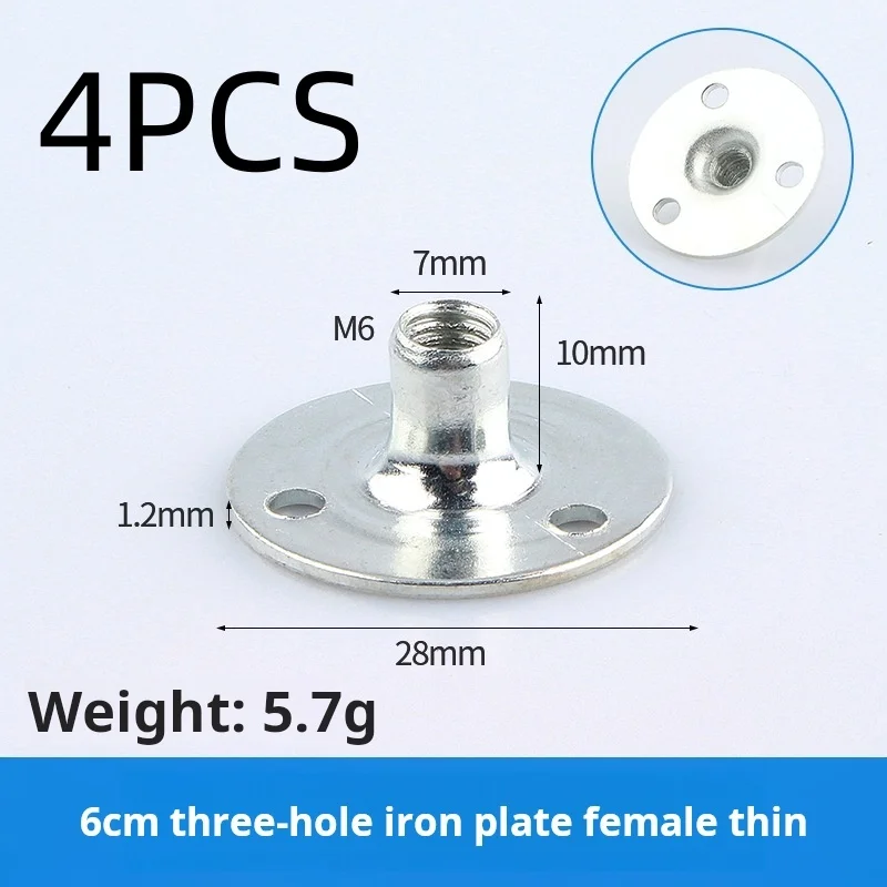 Three Hole Iron Plate Mother Nut Clamp Nut Furniture Lock Nut Fastener Wire Clamp Three Hole Nut