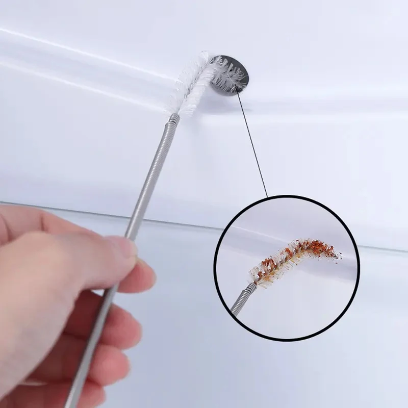 Refrigerator Drain Dredge Cleaning Set Long Flexible Refrigerator Scrub Brush Water Dredging Water Tube Cleaning Tool Coil Brush