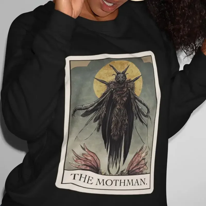 The Mothman Tarot Card Crewneck SweaT T Shirt cryptid tee cryptozoology Heavy Blend
