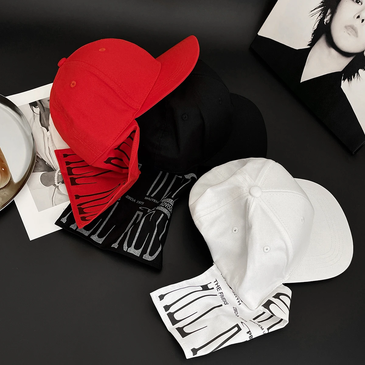 American Street Hip Hop Shawl Printed Letters Flat Brim Baseball Cap Tide Full Closed Back Peaked Truck Hip-hop Sun Baseball Cap