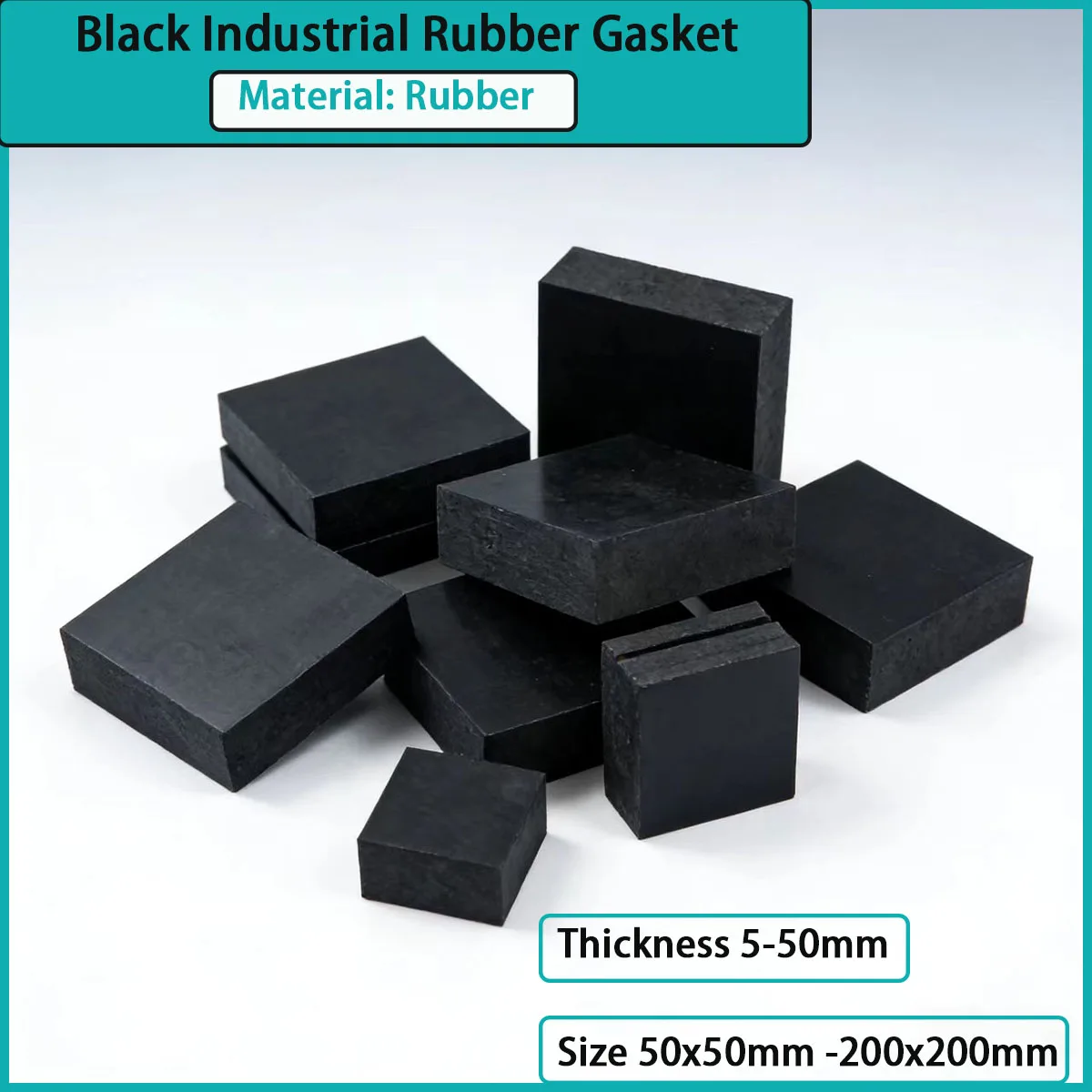 Thick 5-50mm black industrial rubber gasket suitable for machinery, equipment, pipelines, etc