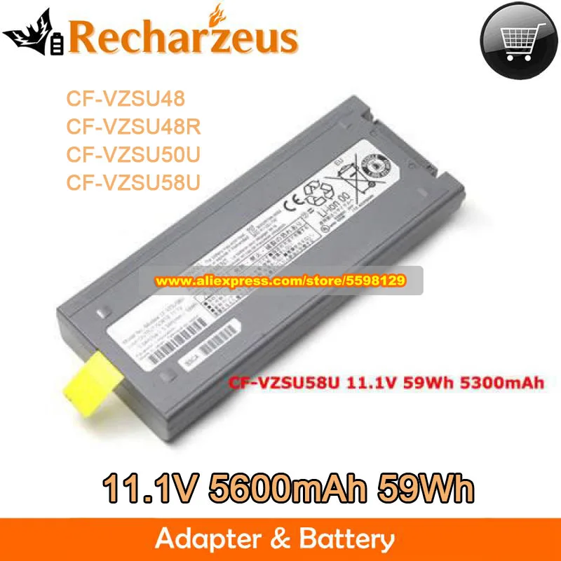 Genuine CF-VZSU58U Laptop Battery CF-VZSU48R 11.1V 5600mAh 59Wh For Panasonic CF-18 CF-19 Series CF-19Z CF-19 Mk3 CF-19RDRAHFF