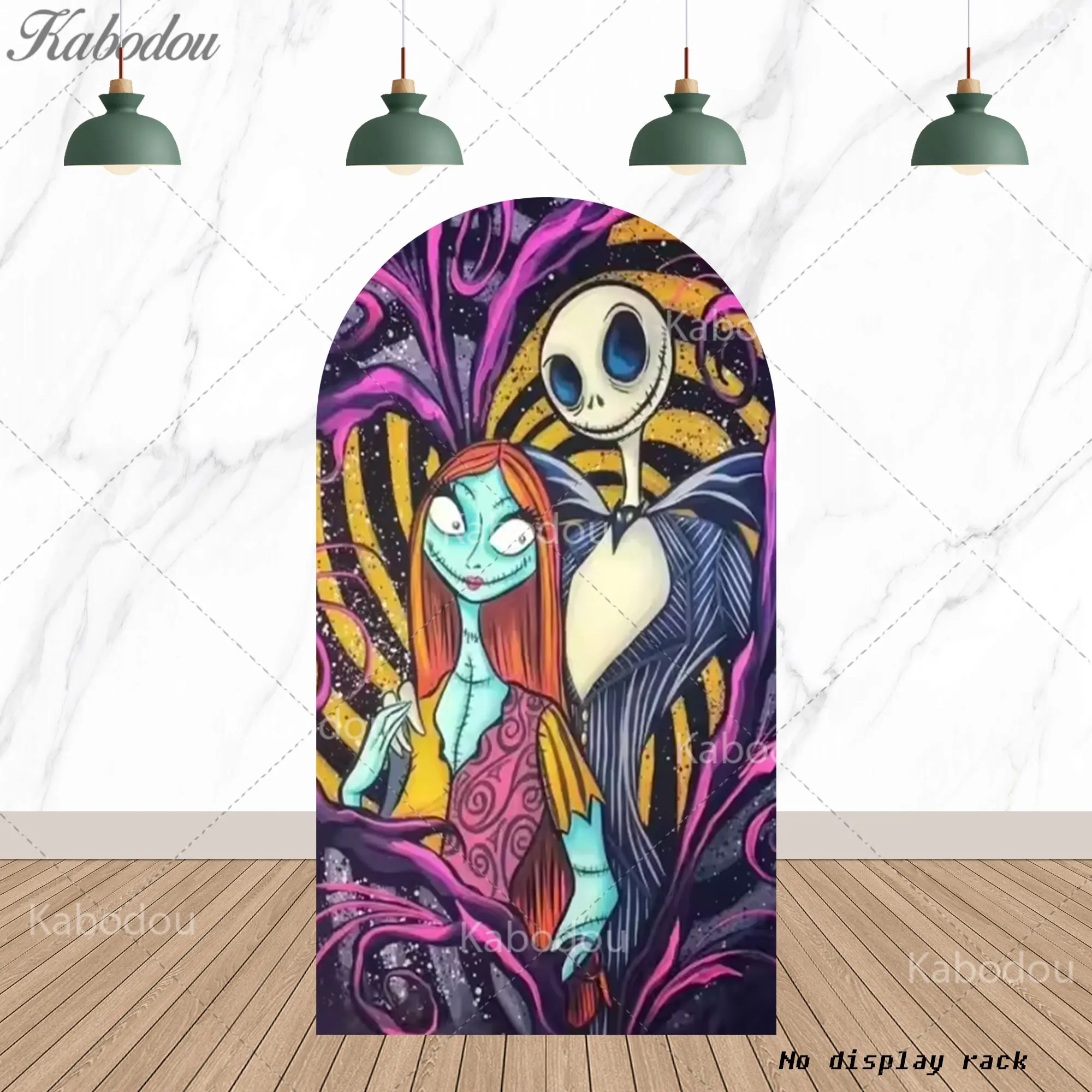 الكابوس قبل عيد الميلاد موضوع قوس خلفية زينة الهالوين في الهواء الطلق حفلة خلفية جدار التصوير راية ملصق