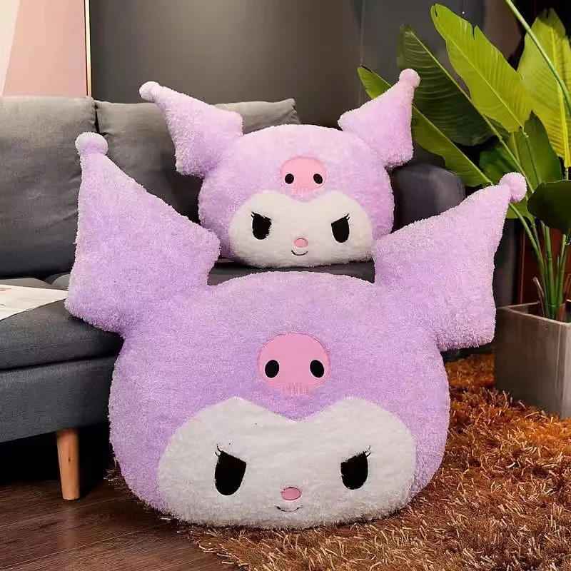 Sanrio-muñeco de peluche Kawaii de tamaño Extra grande, My Melody Purple Kuromi, sofá de dibujos animados, almohada suave, juguetes para niños,