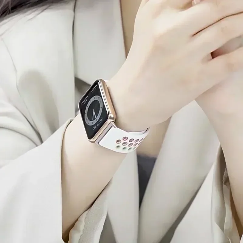 Correa de reloj deportivo para Huawei Fit 2, pulsera de vitalidad transpirable de silicona para reloj inteligente Huawei Fit2, accesorios para correas de reloj