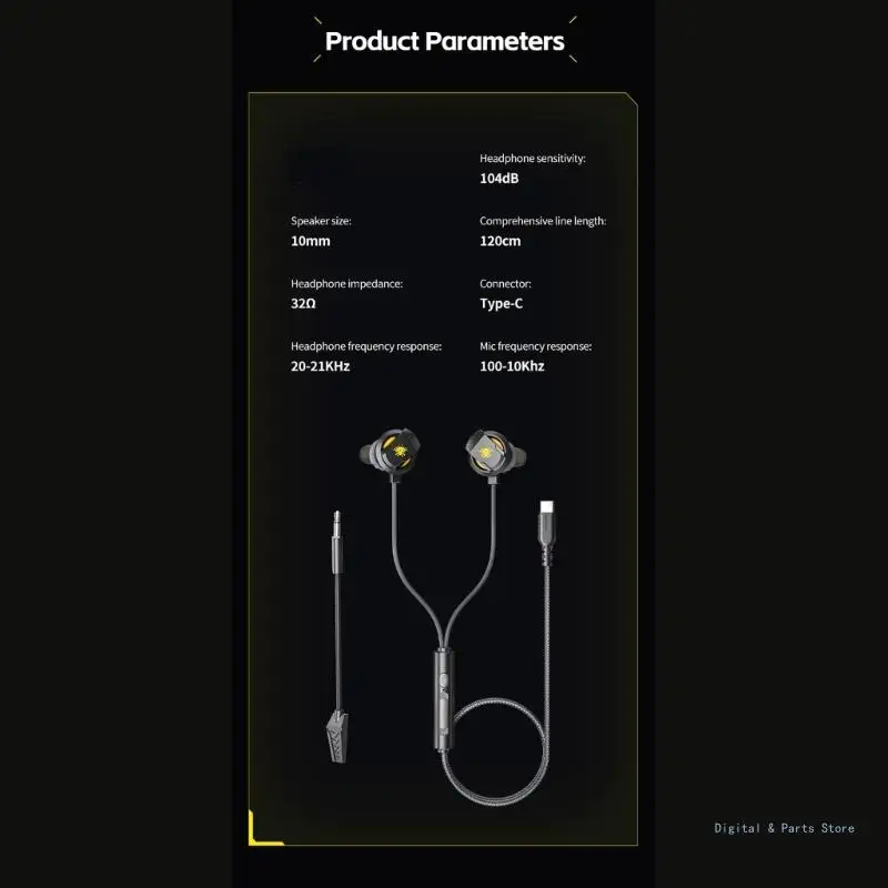 Cuffie auricolari da gioco M17F RX5 con microfono flessibile per giocatori mobili