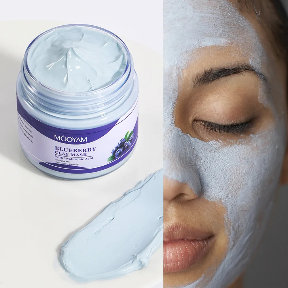 

1pc /3pcs Blackhead Removal Blueberry Clay mask Cleansing Shrink Pores Exfoliating Balancing Oil Moisturizing Skincare 120g