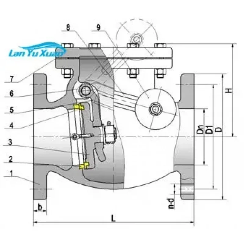 

(Sea transport) MSS SP-71 CLASS 125 CAST IRON AIR CUSHION SWING CHECK VALVE