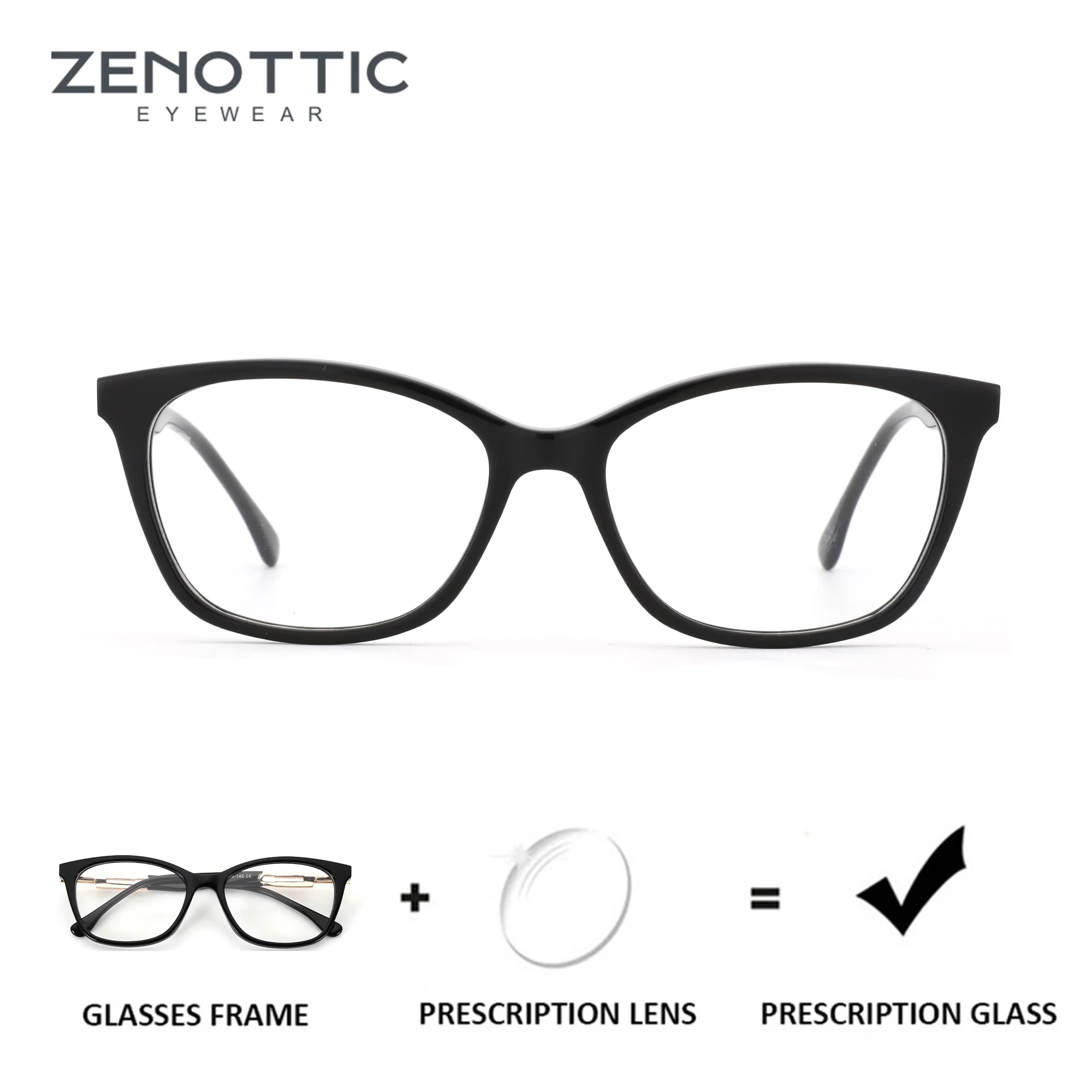 

ZENOTTIC (размер L), прогрессивные мультифокальные очки ручной работы с бабочкой из ацетата, линзы для близорукости, женские фотохромные очки