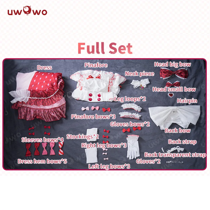 LAST BATCH UWOWO Game Arknights Goldenglow Susie Party in the Garden Cosplay Costume with Bow Maid dress Pink Halloween costume