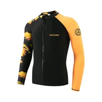 Traje de surf de manga larga, traje de neopreno de secado rápido para hombre, traje de baño con protección contra sarpullidos, pantalones cortos de natación, traje de baño para esnórquel, traje de baño para playa