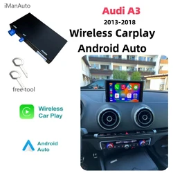 Wireless Carplay Android Auto Interface For Audi A3 A4 A5 Q2 Q5L Q7 2014-2018 Rear Camera Car Play Module