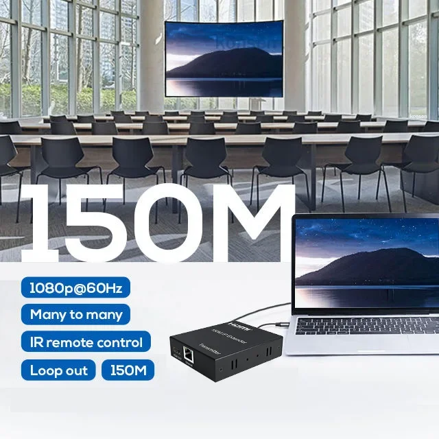 150M Hdmi Ip Extender Over Rj45 Cat5e/6 Kabel 1080P Hdmi Extender Videozender En Ontvanger Één Naar Veel Via Ethernet Switch